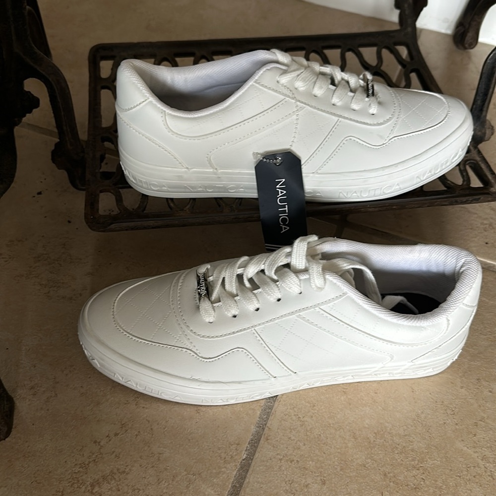 Nautical Sneakers Merle in White Size 11 Rubber Sole New